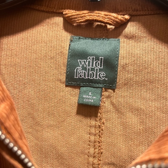 Women's Boxy Zip-Up Cord Jacket - Wild Fable Rust Size Small - Picture 4 of 5
